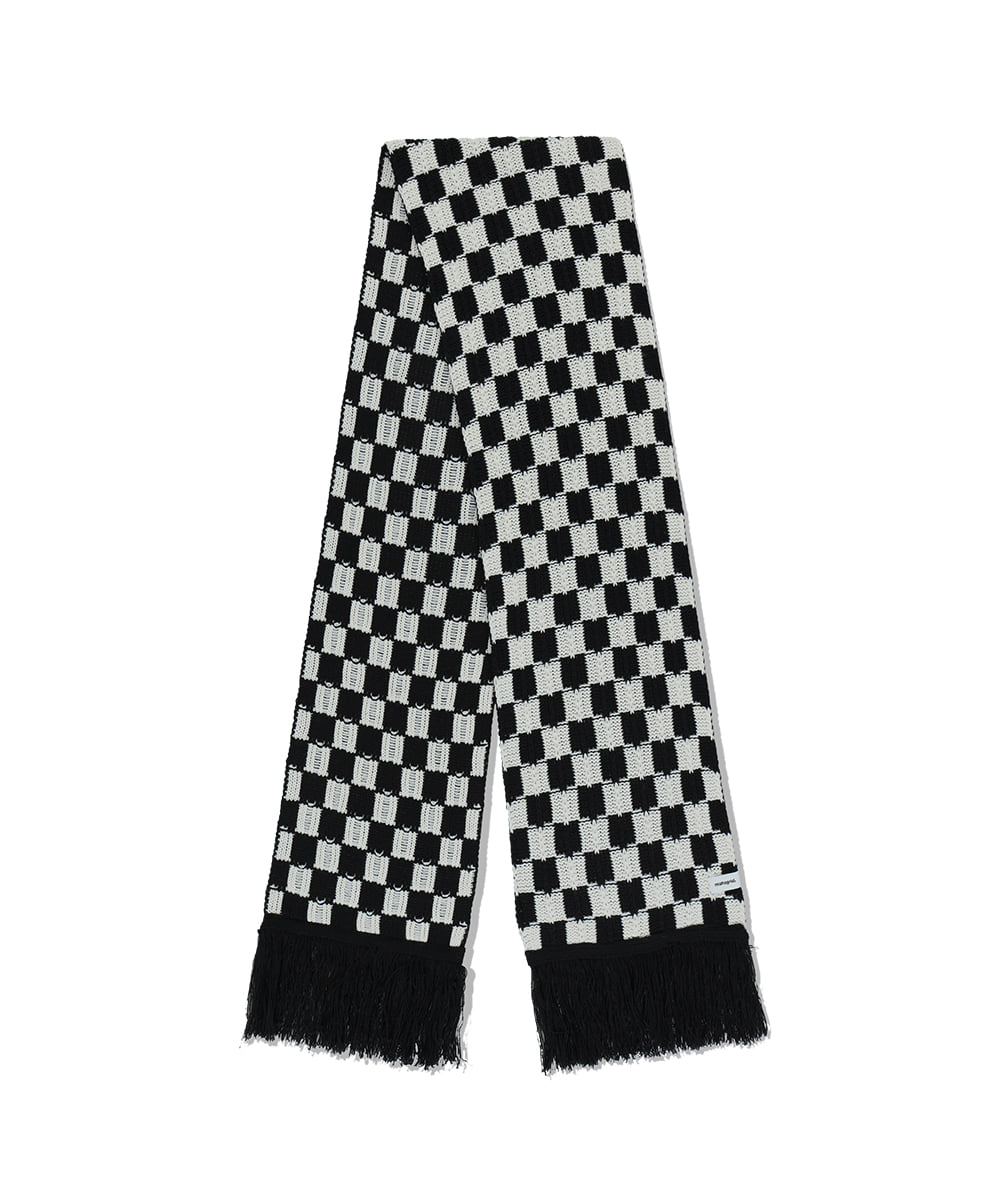 Mahagrid Checkerboard Muffler [White/Black]