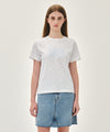 Marithé François Girbaud W CLASSIC LOGO TEE flower