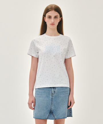 Marithé François Girbaud W CLASSIC LOGO TEE flower