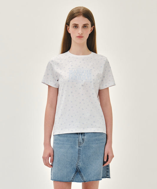 Marithé François Girbaud W CLASSIC LOGO TEE flower