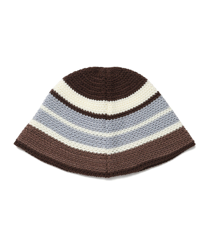 Cavish Striped Knit Bucket Hat