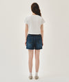 Marithé François Girbaud W RAW EDGE WASHED DENIM SHORTS