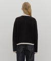 Marithé François Girbaud W Boucle Knit Round Neck Cardigan