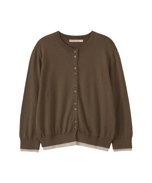 Bitter Cells Essential Layered Half Knit Cardigan