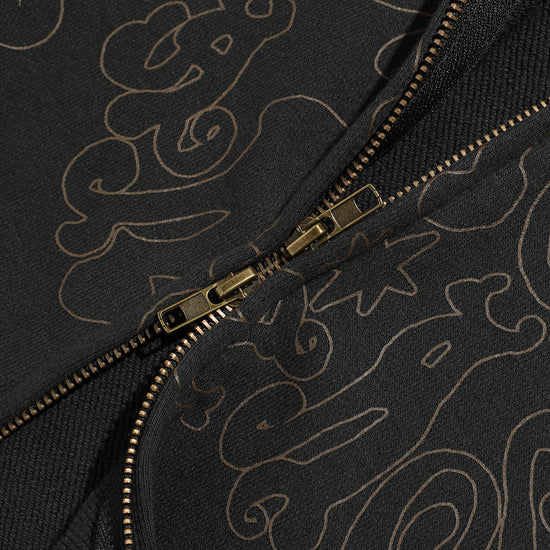 Nice Ghost Club Dark Fantasy Fur Hoodie Zip Up