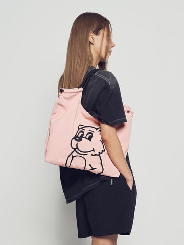 ADLV Drawstring Nylon Shoulder Bag