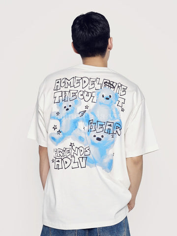 ADLV Crayon Three Bear Artwork Short Sleeve T-Shirt