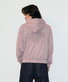 Mahagrid Washed Solar Applique Zip Up Hoodie