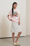 General Idea WOMAN Food Market Artwork Short Sleeve T-Shirt [OLIVE]