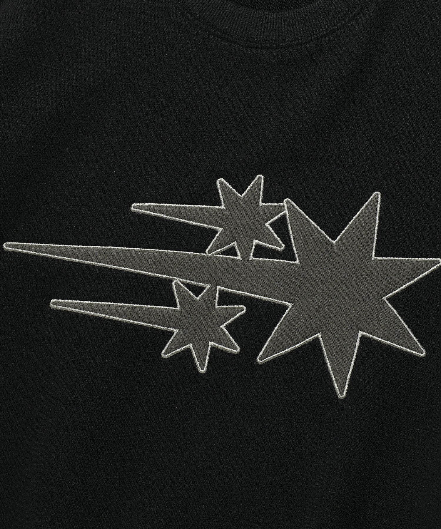 Nice Ghost Club 3 Star Logo Applique Sweatshirt