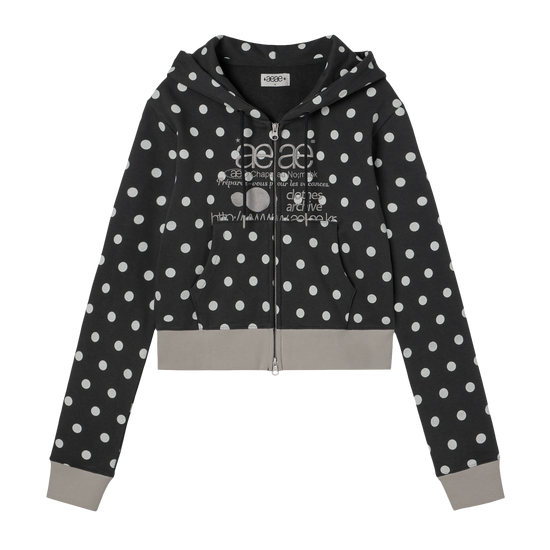 AEAE Web Logo Crop Hoodie Zip Up