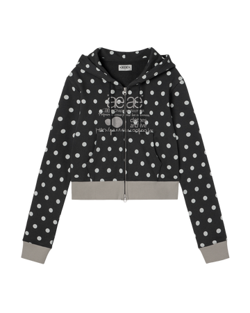 AEAE Web Logo Crop Hoodie Zip Up