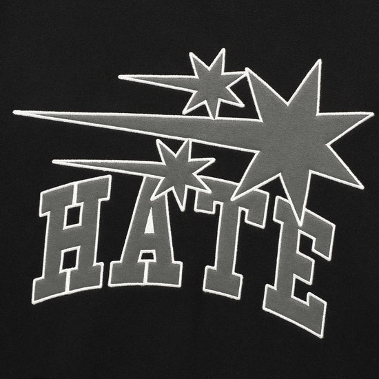 Nice Ghost Club 3Stars Hate Applique Hoodie [Black]