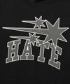Nice Ghost Club 3Stars Hate Applique Hoodie [Black]