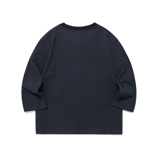 Nice Ghost Club 3 Star Applique 3/4 Sleeve Tee [Navy]