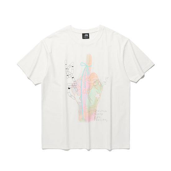 Nice Ghost Club Rainbow Finger Tee
