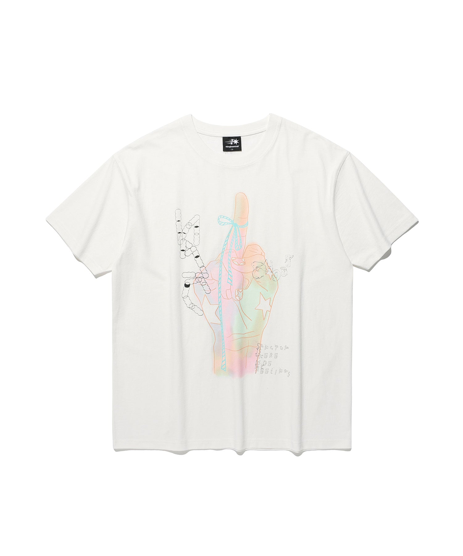 Nice Ghost Club Rainbow Finger Tee