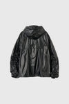 General Idea UNISEX Glossy Packable Wind Breaker [BLACK]
