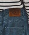 Marithé François Girbaud M HIGH STRAIGHT STRIPE DENIM PANTS BLUE
