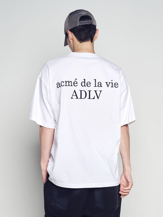 ADLV Flocking Basic Logo Short Sleeve T-Shirt