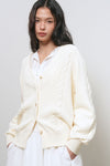 General Idea WOMAN Cotton Blend Saddle Shoulder Cardigan