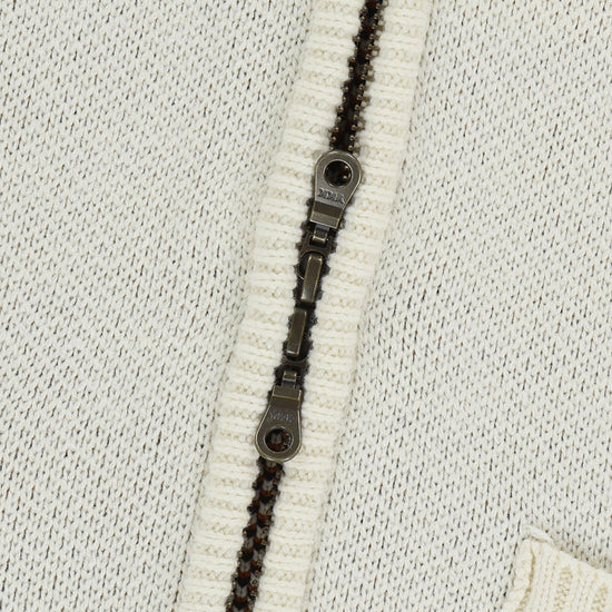 Mahagrid Hockey Knit Zip-Up Hoodie