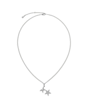 Cavish Twin Star Necklace [Silver]