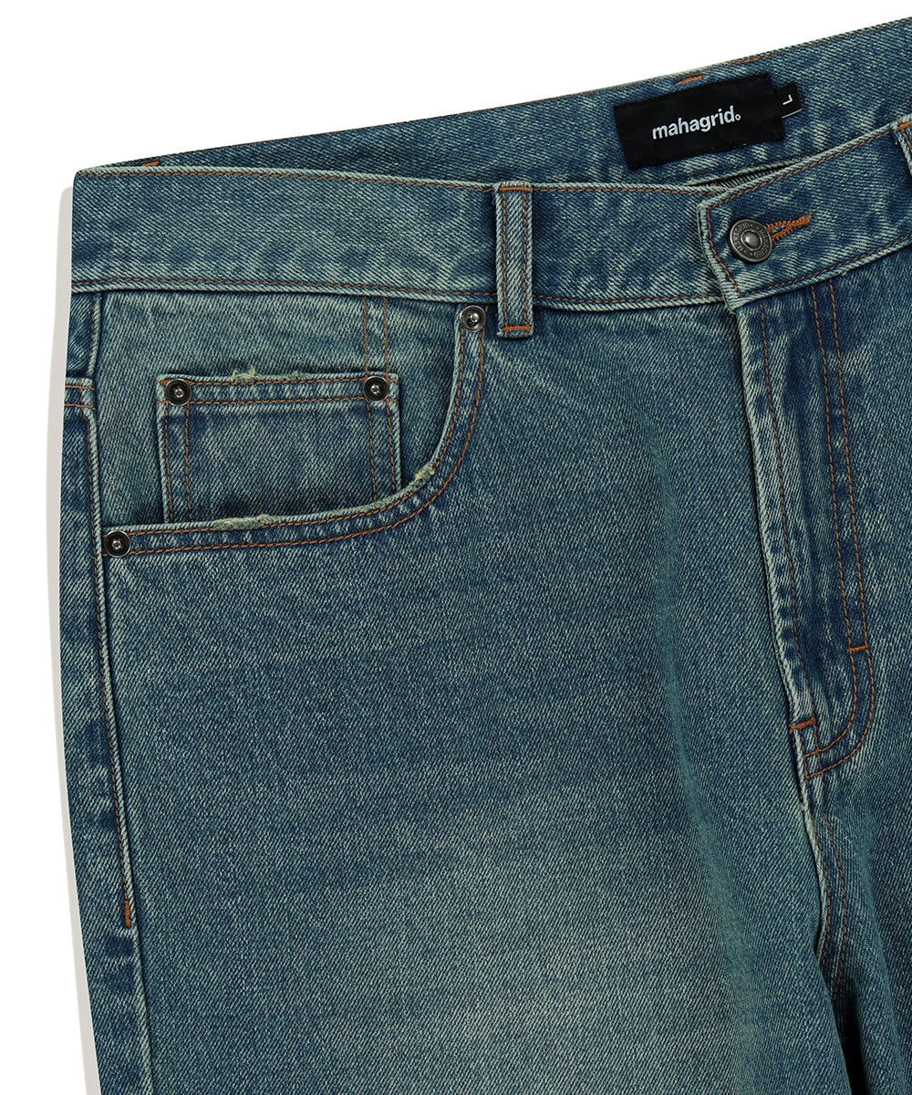 Mahagrid Mud Washing Denim Pant