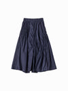 ADLV Woman Check Shirring Long Skirt