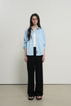 General Idea WOMAN Wrinkle Free Rivet Shirt [BLUE]