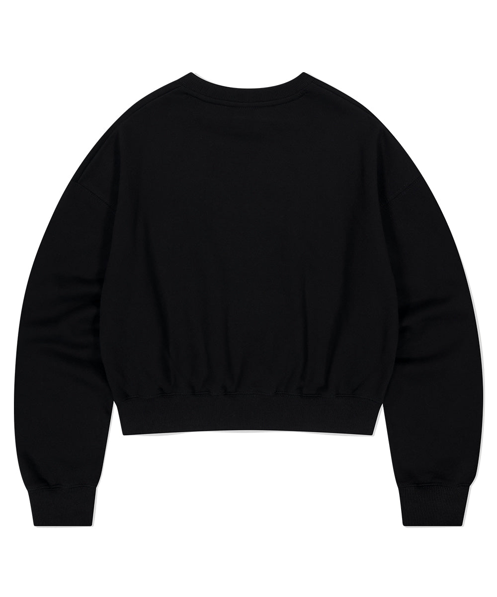 Mahagrid ARCH DEPT CROP SWEATSHIRT [BLACK]