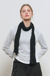 General Idea WOMAN Cotton Wrinkle Scarf [BLACK]