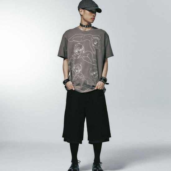 Nice Ghost Club Heaven Gatekeeper Line Tee [Brown]
