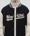 Marithé François Girbaud Wool Varsity Jacket Dark Navy