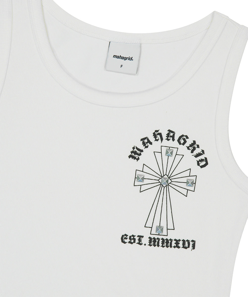 Mahagrid Cross Stud Tank Top