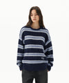 Mahagrid Hairy Stripe Knit Sweater