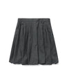 Nice Ghost Club FFATS Check Balloon Layered Skirt Pants [Charcoal]