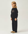 Marithé François Girbaud Kids Doodle Classic Logo Cargo Sweat Pants Black