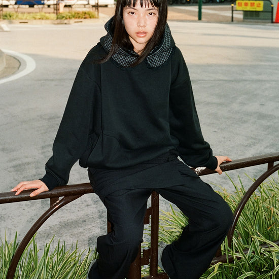 Nice Ghost Club FFATS Round Collar Hoodie [Black]