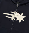 Nice Ghost Club 3 Star Applique Hoodie Zip Up [Navy]
