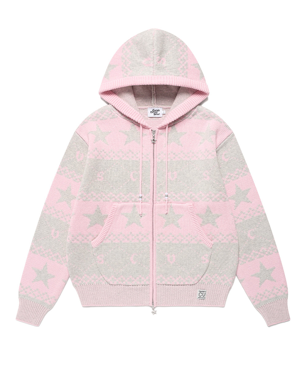 Cavish Nordic Knit Zip Up Hoodie
