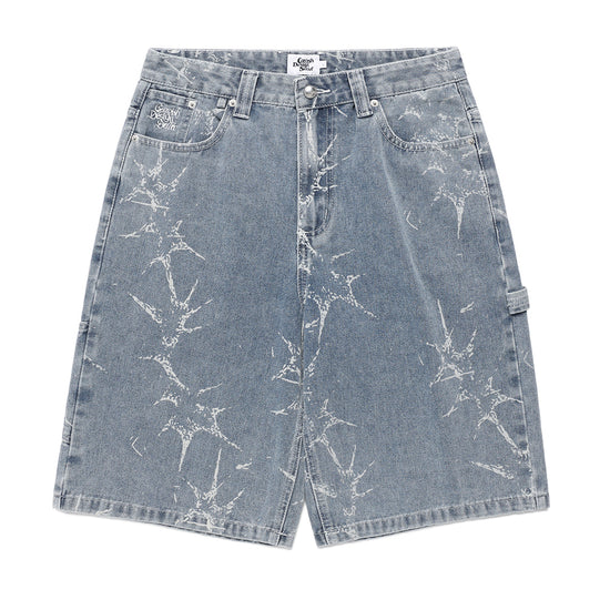 Cavish PRINTED CARPENTER DENIM SHORTS