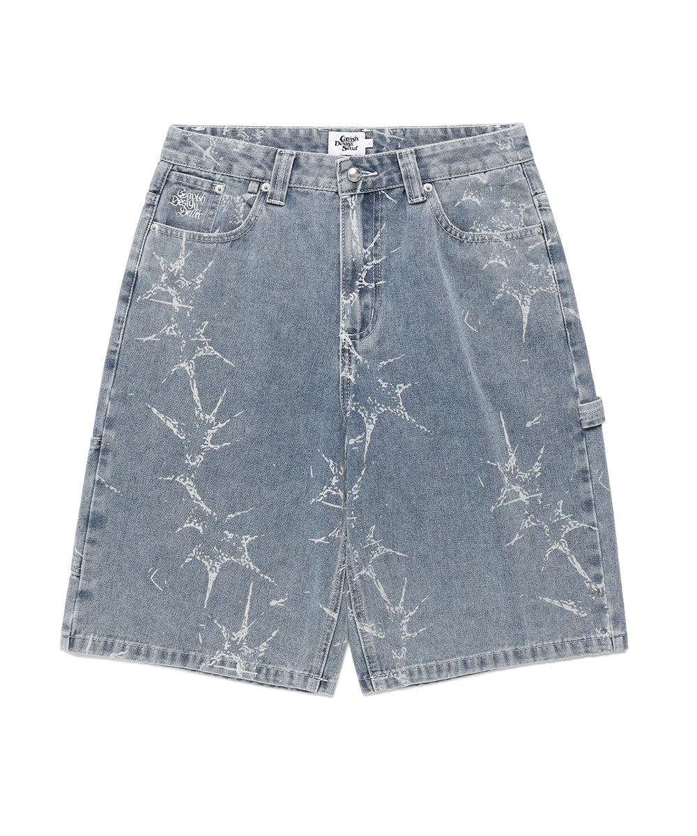 Cavish PRINTED CARPENTER DENIM SHORTS