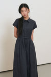 General Idea WOMAN Dolman Sleeve Belted Long Dress