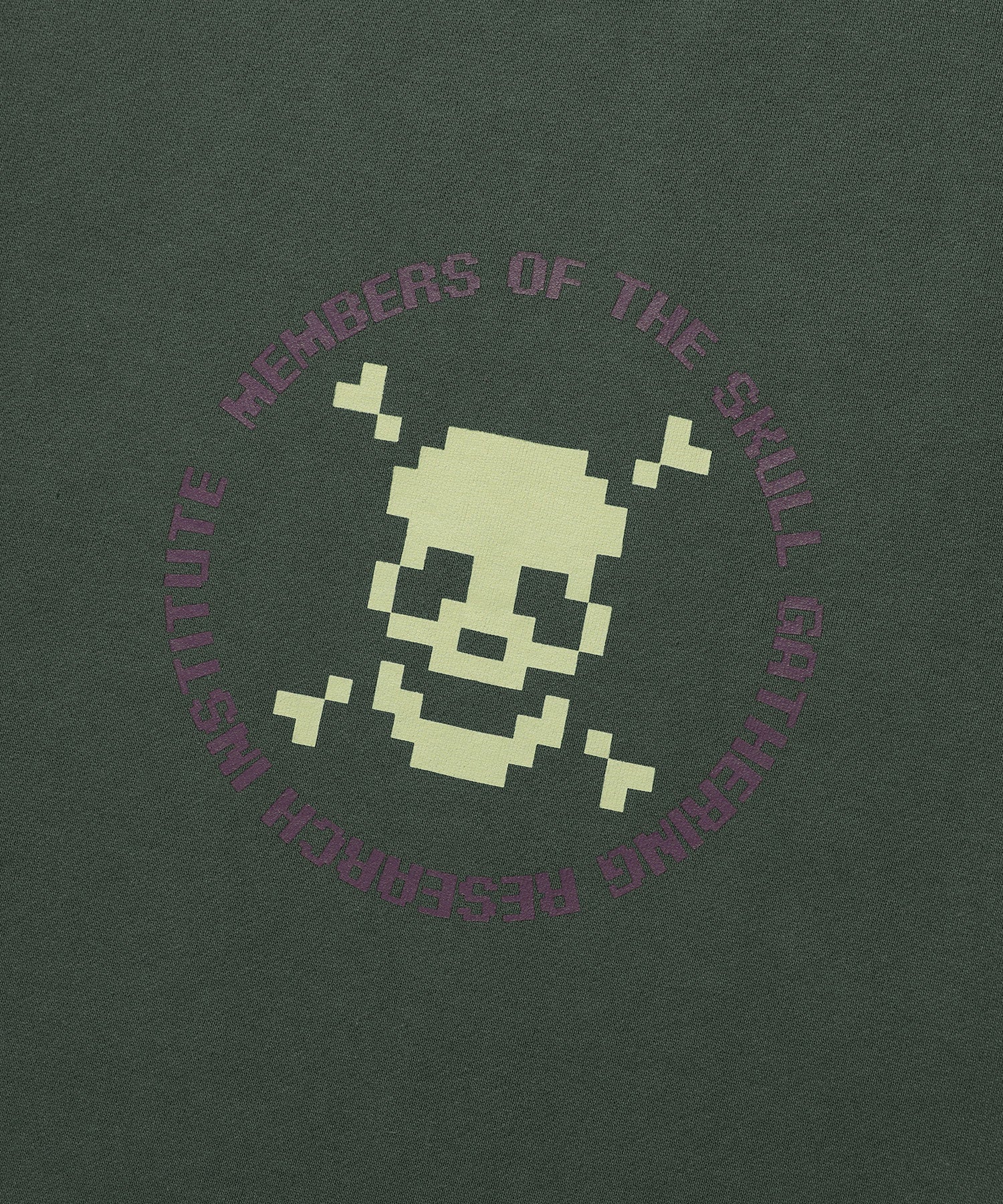 Nice Ghost Club Pixel Skeleton Layered Sweatshirt [Khaki]