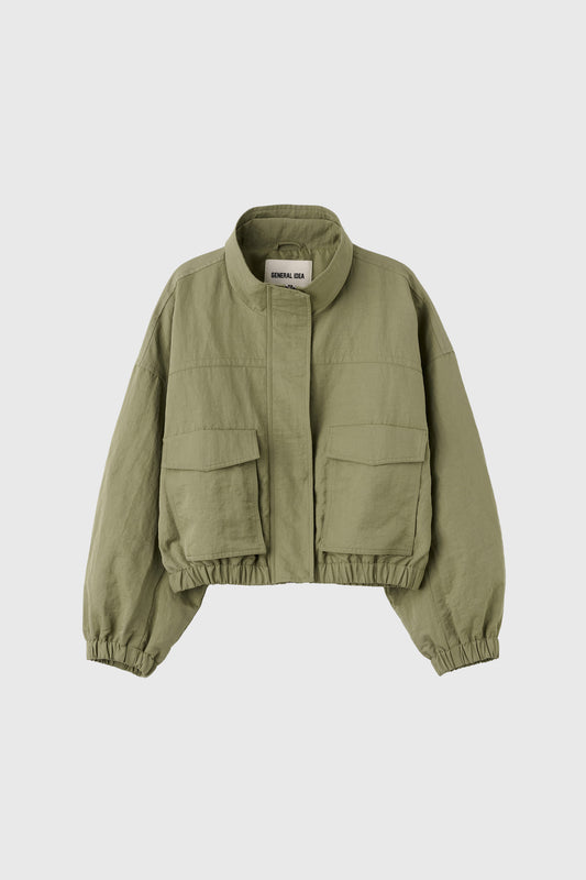 General Idea WOMAN Big Pocket Semi Crop Jacket