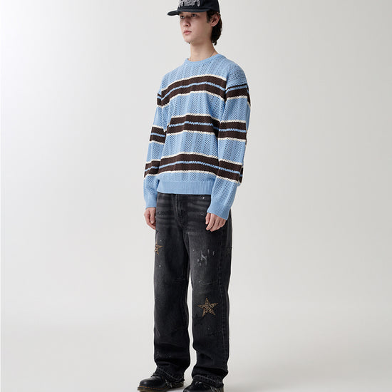 Mahagrid Mesh Stripe Knit