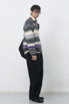 General Idea MAN Multi Stripe Hairy Pullover