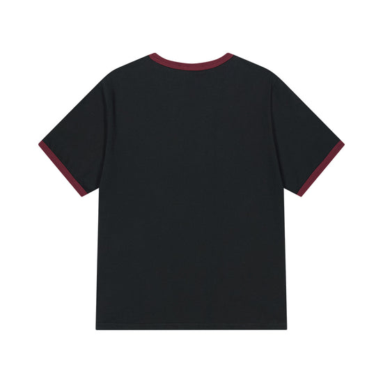 Mahagrid Flag Applique Ringer Tee