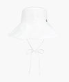 Marithé François Girbaud W STRAP SEERSUCKER WIDE BUCKET HAT ivory